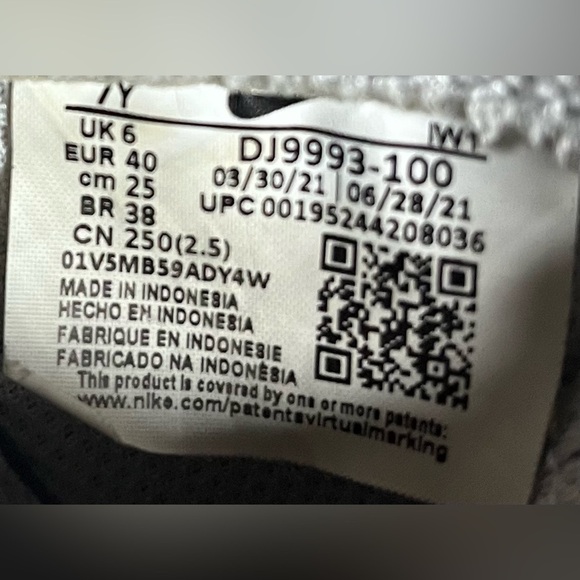 Nike NBA x Air Force 1 '07 LV8 75th Anniversary Fiesta Womens Sz 8.5 (7Y) Shoes - Picture 9 of 10